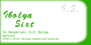 ibolya sixt business card